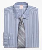 Brooks Brothers Non-iron Madison Fit Ground Stripe Stretch Dress Shirt