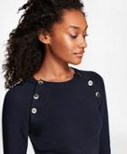 Brooks Brothers Button-shoulder Cotton-blend Sweater