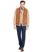 Brooks Brothers Quilted Suede Vest