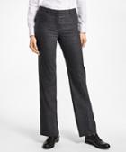 Brooks Brothers Wool-blend Flannel Full-leg Trousers