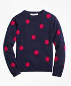 Brooks Brothers Cotton Large Polka Dot Sweater