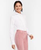 Brooks Brothers Women's Pintucked Stretch Cotton-blend Poplin Shirt