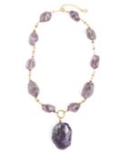 Brooks Brothers Amethyst Pendant Necklace