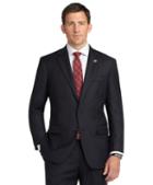 Brooks Brothers Madison Fit Saxxon Wool Navy With Red Stripe 1818 Suit