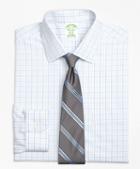 Brooks Brothers Non-iron Milano Fit Hairline Overcheck Dress Shirt