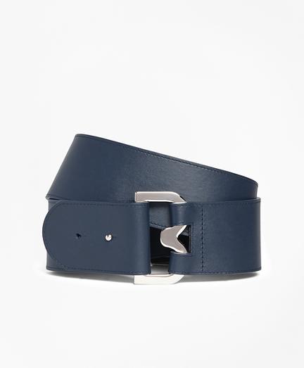 Brooks Brothers 2 Wide Leather B Buckle Belt