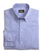 Brooks Brothers Own Make Blue Mini Check Sport Shirt