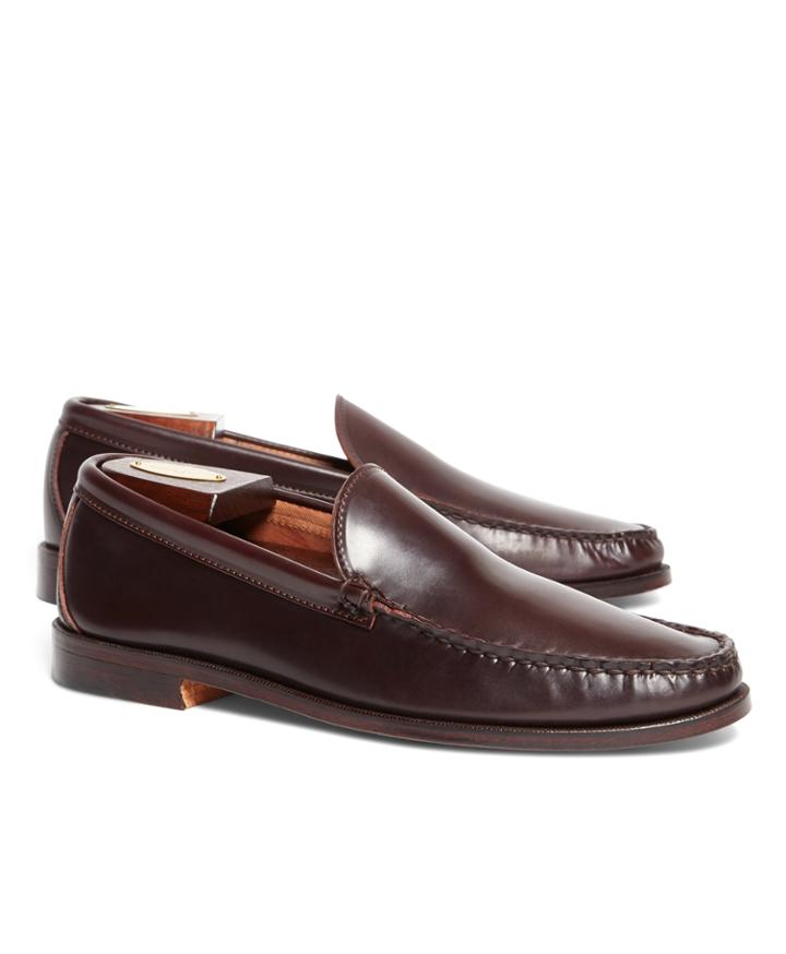 Brooks Brothers Men's Rancourt & Co. Cordovan Venetian Loafers