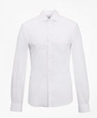 Brooks Brothers Men's Soho Extra-slim Fit Dress Shirt, Performance Non-iron With Coolmax, English Spread Collar Broadcloth