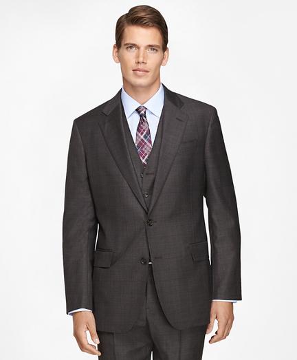 Brooks Brothers Regent Fit Three-piece Saxxon Wool Plaid 1818 Suit