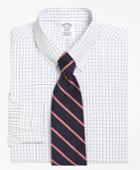 Brooks Brothers Men's Non-iron Slim Fit Windowpane Dress Shirt