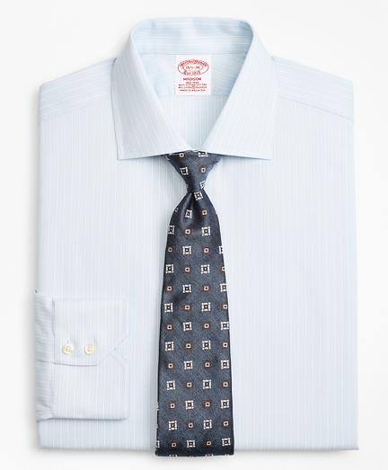 Brooks Brothers Stretch Madison Classic-fit Dress Shirt, Non-iron Royal Oxford Framed Ground Stripe