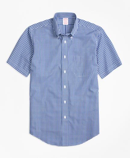 Brooks Brothers Non-iron Madison Fit Short-sleeve Gingham Sport Shirt