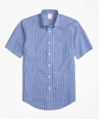 Brooks Brothers Non-iron Madison Fit Short-sleeve Gingham Sport Shirt