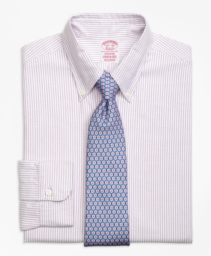 Brooks Brothers Men's Original Polo Button-down Oxford Regular Fit Classic-fit Dress Shirt, Bengal Stripe
