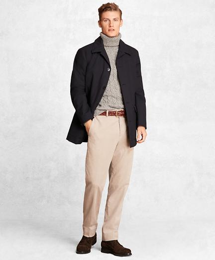 Brooks Brothers Golden Fleece Wool Tech Short Trench Coat