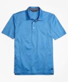 Brooks Brothers Men's Slim Fit Jacquard Stripe Self-collar Polo Shirt