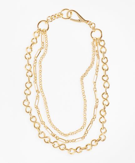 Brooks Brothers Gold-plated Three-layer Chain Necklace