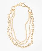 Brooks Brothers Gold-plated Three-layer Chain Necklace