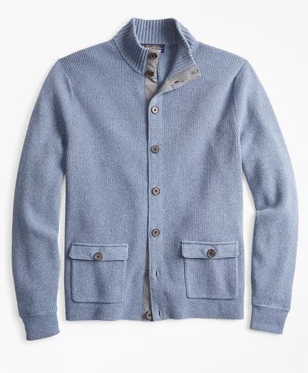 Brooks Brothers Mockneck Button-front Cardigan