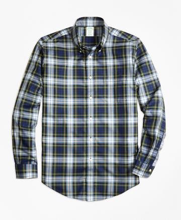Brooks Brothers Non-iron Milano Fit Dress Gordon Tartan Sport Shirt