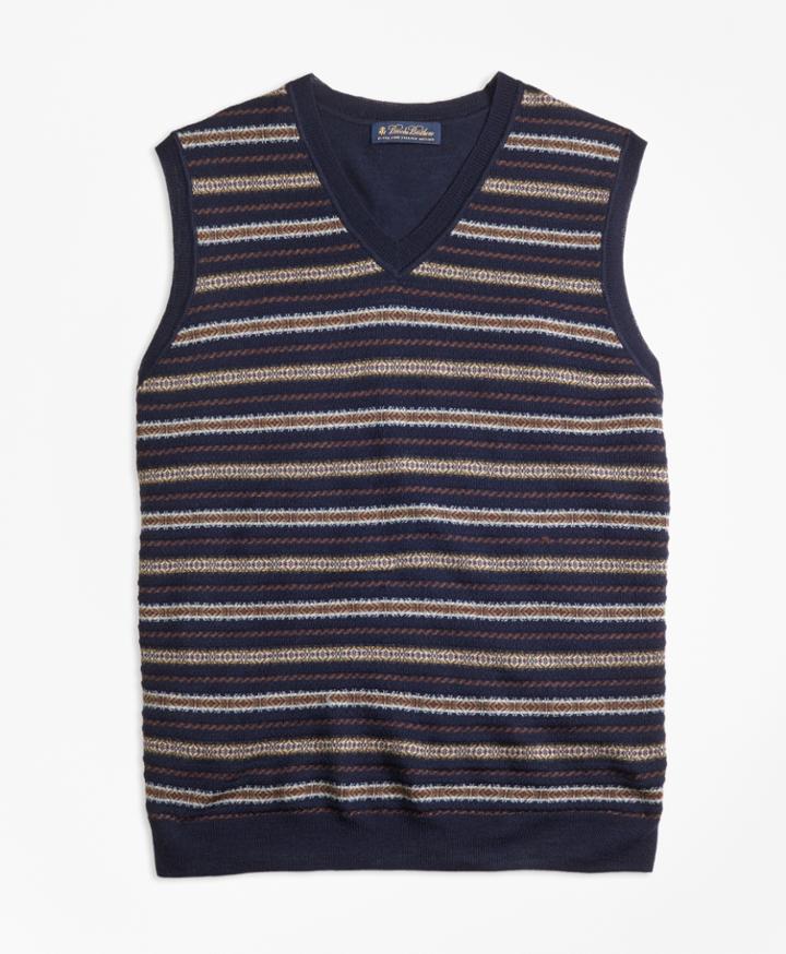 Brooks Brothers Men's Merino Wool Fair Isle Vest