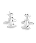 Brooks Brothers Men's Sterling Silver Chess Piece Cuff Links