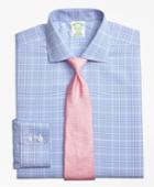 Brooks Brothers Men's Non-iron Extra Slim Fit Glen Plaid With Deco Dress Shirt