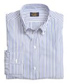 Brooks Brothers Own Make Blue Bold Stripe Sport Shirt