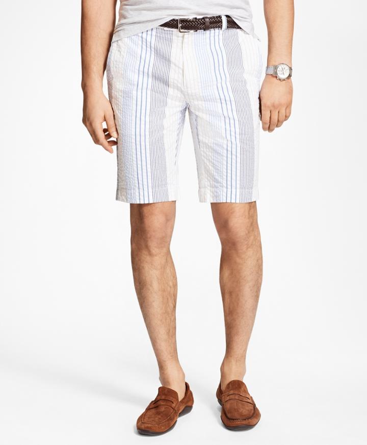 Brooks Brothers Men's Multi-stripe Seersucker Bermuda Shorts