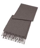 Brooks Brothers Saxxon Wool Houndstooth Scarf