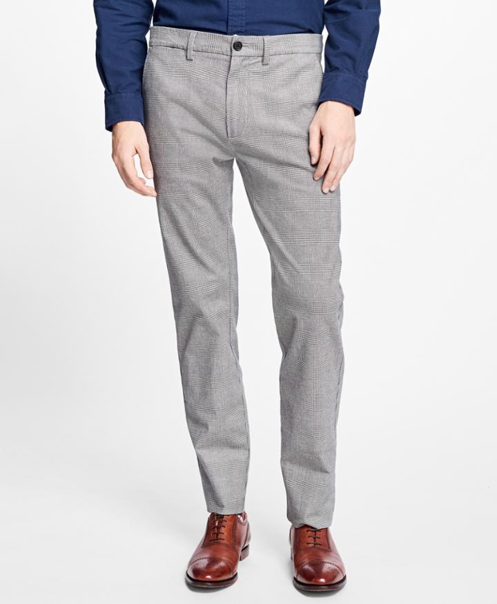 Brooks Brothers Men's Glen Plaid Stretch Chinos