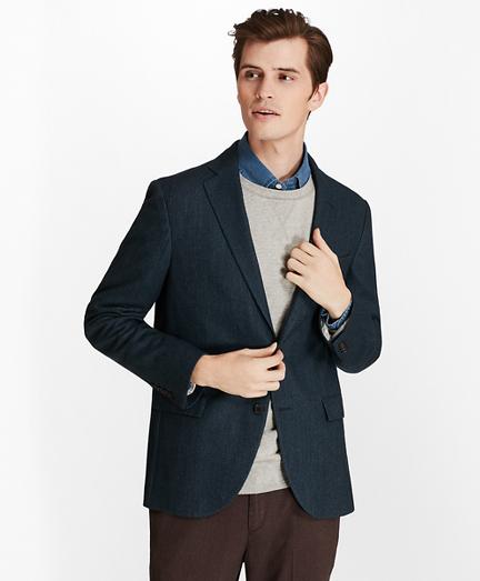 Brooks Brothers Two-button Wool-blend Herringbone Sport Coat