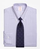 Brooks Brothers Men's Non-iron Regular Fit Triple Stripe Dress Shirt