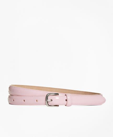 Brooks Brothers Patent Leather Skinny Belt