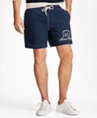 Brooks Brothers Men's Montauk 6 Logo Swim Trunks