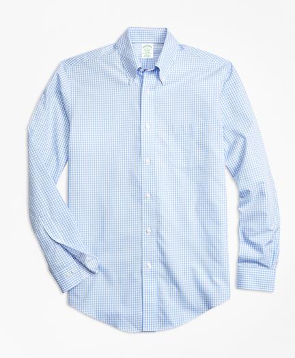 Brooks Brothers Non-iron Milano Fit Mini-gingham Sport Shirt