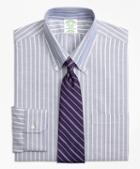 Brooks Brothers Brookscool Milano Slim-fit Dress Shirt, Non-iron Ground Shadow Stripe