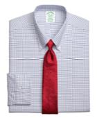 Brooks Brothers Men's Original Polo Button-down Oxford Extra Slim Fit Slim-fit Dress Shirt, Small Windowpane