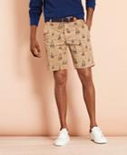 Brooks Brothers Men's Sailboat-print Cotton Twill Shorts