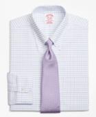 Brooks Brothers Men's Brookscool Regular Fit Classic-fit Dress Shirt, Non-iron Windowpane