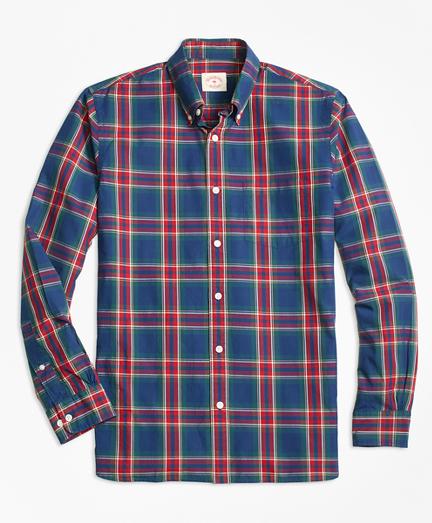 Brooks Brothers Checkered Tartan Broadcloth Sport Shirt
