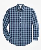 Brooks Brothers Men's Regent Fit Indigo Gingham Sport Shirt