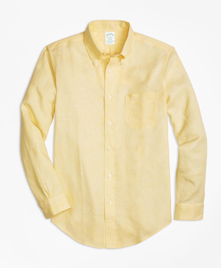 Brooks Brothers Men's Milano Fit Irish Linen Sport Shirt