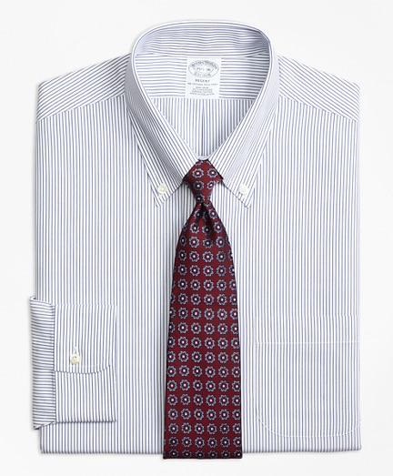 Brooks Brothers Regent Fitted Dress Shirt, Non-iron Pinstripe