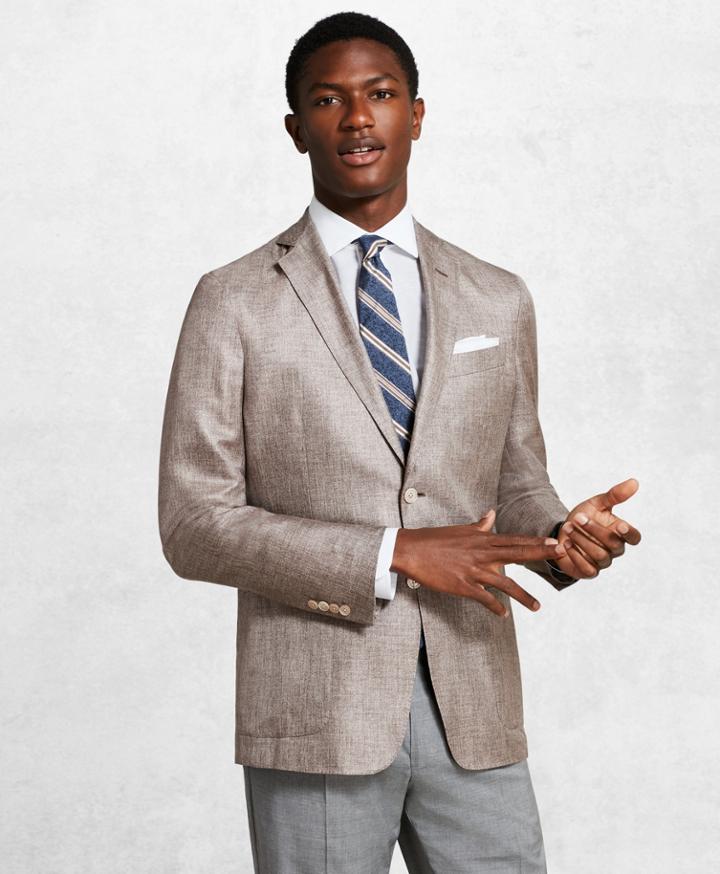 Brooks Brothers Men's Golden Fleece Brookscloud Beige Sport Coat