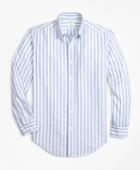 Brooks Brothers Men's Milano Fit Oxford Alternating Stripe Sport Shirt