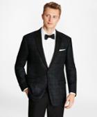 Brooks Brothers Men's Regent Fit Black Watch Wool Tuxedo Jacket