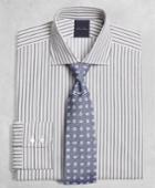 Brooks Brothers Men's Golden Fleece Slim Fit Alternating-split-stripe English-collar Dress Shirt