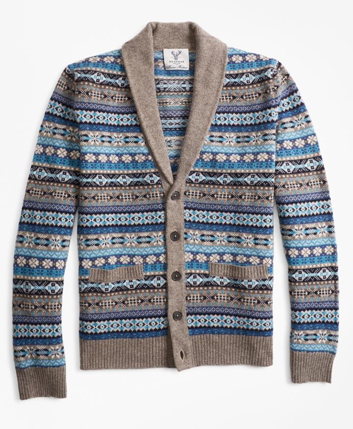 Brooks Brothers Men's Limited Edition Braemar Fair Isle Cardigan